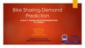 Bike Sharing Demand Prediction PRESENTED BY:- AKSHAY PATIL 14MCB1031 RESEARCH FACILITATOR: PROF. BVANSS PRABHAKAR RAO M.TECH 1 ST YEAR RBL.