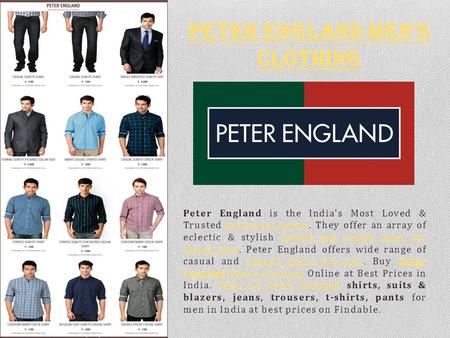 Peter England Men's Clothing