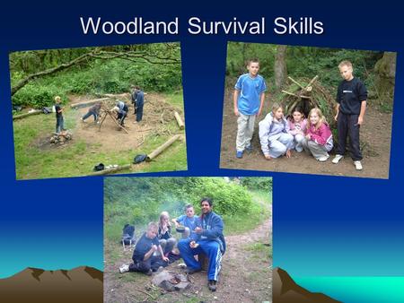 Woodland Survival Skills. Harlech Castle Raft Building.