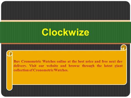 Buy Cronometric Watches Online 
