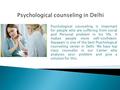 Psychological counseling is important for people who are suffering from social and Personal problem in his life. It makes people more self-confident. Aayaaam.