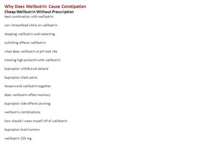 Stopping to side wellbutrin effects