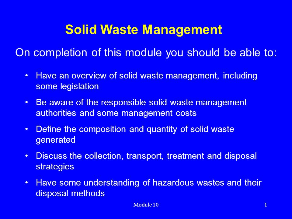 Solid Waste Management - ppt video online download