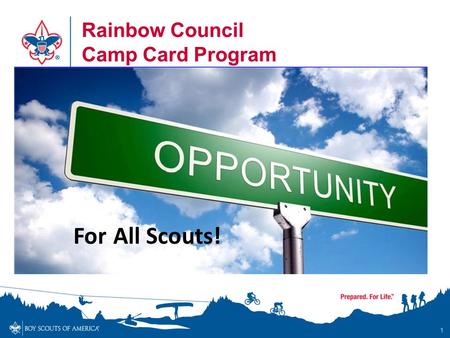 Rainbow Council Camp Card Program 1 For All Scouts!