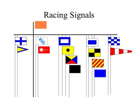 Racing Signals On Station Not a Racing Signal Defined in Sailing Instructions Normally indicates the end of the Start / Finish line on the Committee.