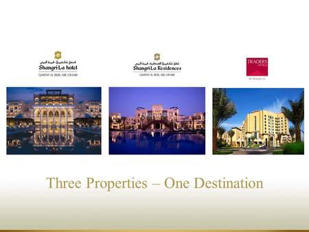 Three Properties – One Destination. Hotel Location Ten minutes from the city’s international airport Five minutes from the golf course and the Abu Dhabi.