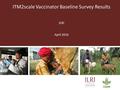 ITM2scale Vaccinator Baseline Survey Results ILRI April 2016.