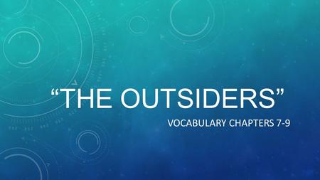 The Outsider Ch. 7-9 Crossword - WordMint