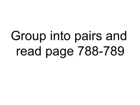 Group into pairs and read page