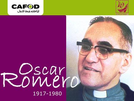 O scar R omero 1917-1980. In 1977, he became Archbishop of San Salvador, the capital. Some rich people were pleased - they thought he would help to control.