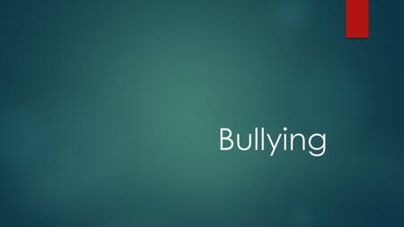 Bullying. In order to be considered bullying, the behavior must be aggressive and include:  An Imbalance of Power: Kids who bully use their power—such.