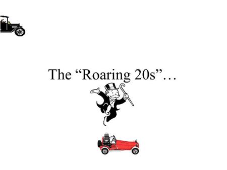 The “Roaring 20s”…. The “Roaring 20s”… Come to a Crashing End “Black Tuesday”