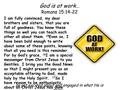 God is at work… Romans 15:14-22 …so get excited about and engaged in what He is doing. I am fully convinced, my dear brothers and sisters, that you are.