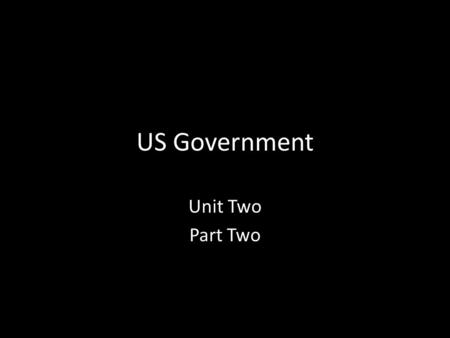 US Government Unit Two Part Two. Our 1 st Constitution The Articles of Confederation – Written by John Dickenson at the same time Jefferson and Adams.