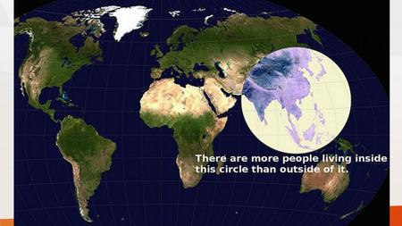 1.38 billion Over 1 billion people live on only 1/3 of the land area.