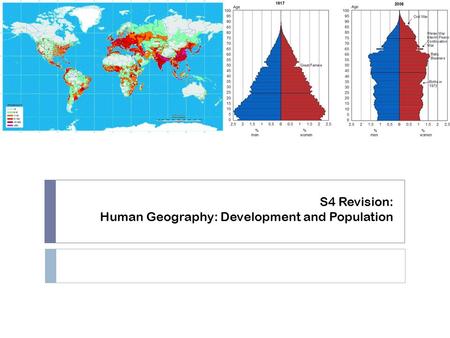 S4 Revision: Human Geography: Development and Population.