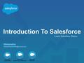 Introduction To Salesforce