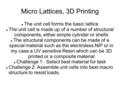Micro Lattices, 3D Printing