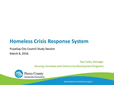 Homeless Crisis Response System