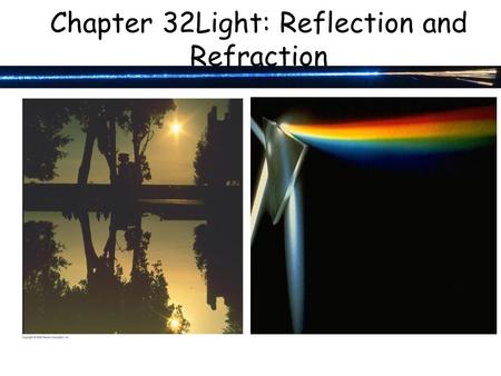 Chapter 32Light: Reflection and Refraction. 32-3 Formation of Images by Spherical Mirrors Example 32-7: Convex rearview mirror. An external rearview car.