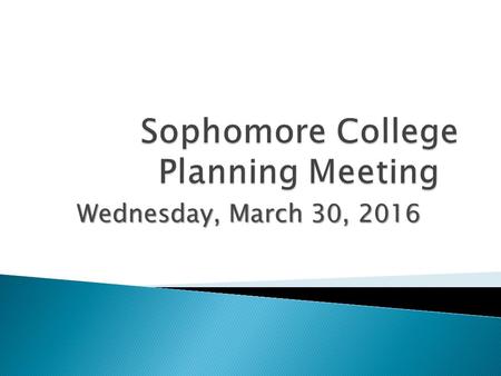 Wednesday, March 30, 2016.  Ninth Grade  Family Meetings ◦ 1 st Trimester, half an hour ◦ Choices Made Now Affect Options Later  Survey, Transcript,