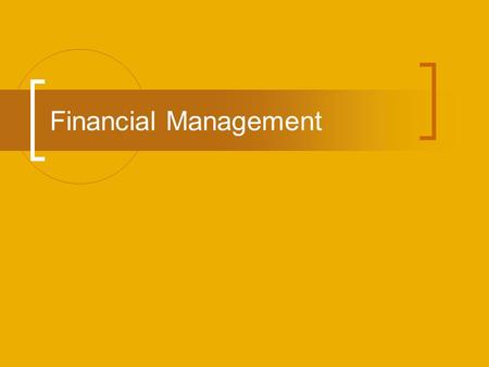 Financial Management. Purpose of Financial Reports Financial Reports – Summarize financial data over a given period of time (shows if the company made.