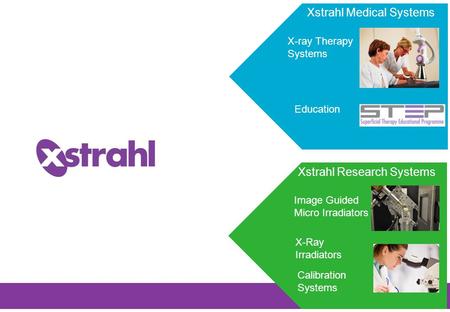 Title of the presentation X-ray Therapy Systems Calibration Systems X-Ray Irradiators Image Guided Micro Irradiators Xstrahl Medical Systems Xstrahl Research.