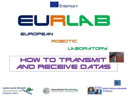 Istituto Tecnico Industriale A.Monaco EURLAB European Robotic LABoratory HOW TO Transmit and RECEIVE Datas.
