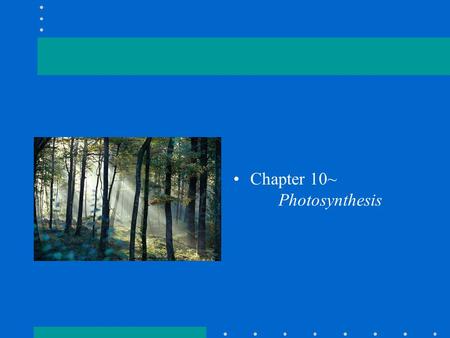 Chapter 10~ Photosynthesis. Photosynthesis in nature Autotrophs: biotic producers; can be photoautotrophs or chemoautotrophs; Heterotrophs: biotic consumers;