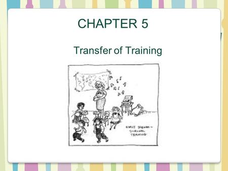 CHAPTER 5 Transfer of Training.