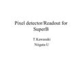 Pixel detector/Readout for SuperB T.Kawasaki Niigata-U.