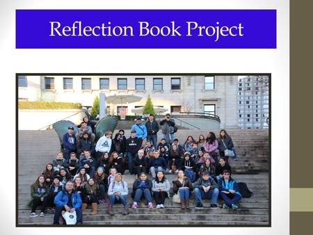 Reflection Book Project. Reflection Book 3 rd Term Project: English 9 1.Only I will view your project, so feel free to be candid. 2.You will use PowerPoint.