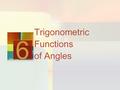 Trigonometric Functions of Angles 6. The Law of Sines 6.4.