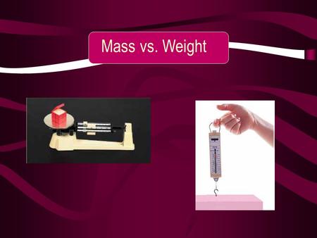 Mass vs. Weight. Look at this figure. Look at this figure. The mass of the bowling ball does not change, but the mass of the puppy does. How? Where does.