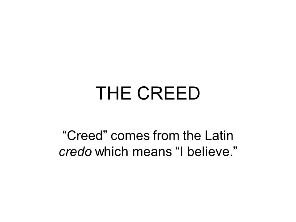 Creed meaning
