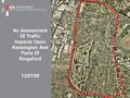 An Assessment Of Traffic Impacts Upon Kensington And Parts Of Kingsford 13/07/09.