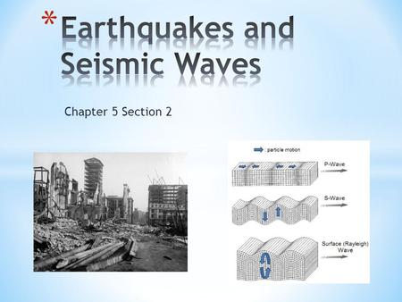 Earthquakes and Seismic Waves