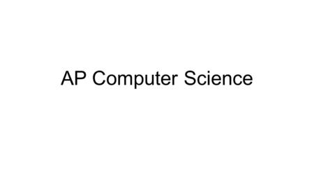 AP Computer Science. January 5, 2016 PowerPoint – Begin Array’s R7.1 R7.2 R7.6 E7.1 All this homework due Wednesday 1/6. Submit through Aspen pages Read.