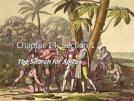 Chapter 14, Section 1 The Search for Spices.