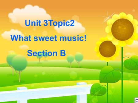 Unit 3Topic2 What sweet music! Section B New words classical /'kIæsıkI/ adj 古典的 传统的 jazz /jæz / n. 爵士音乐， 爵士舞曲 Beatles/'bi:tIz/ n. 甲壳虫乐队 quickly /'kwıkIi/