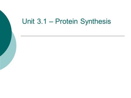 Unit 3.1 – Protein Synthesis. DAY 1 Journaling Question: Why is the gene that gives your freckles in your skin, not expressed in your pancreas?