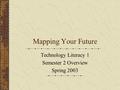 Mapping Your Future Technology Literacy 1 Semester 2 Overview Spring 2003.