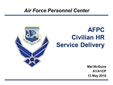 AFPC Civilian HR Service Delivery