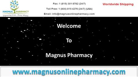 Welcome To Magnus Pharmacy. The Necessity increasing for Slimming Down  To maintain a healthy life it is not enough if we are constrained about the food.