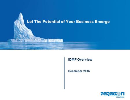 IDMP Overview December 2015.