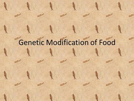Genetic Modification of Food. The Rise of GMOs In the 1980’s and 1990’s with major advances in the field of genetics, scientists were able to create crops.