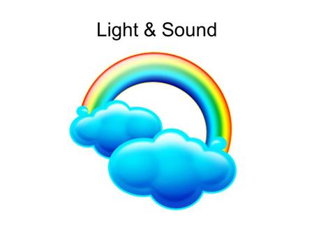 Light & Sound. S8P4. Students will explore the wave nature of sound and electromagnetic radiation. a.Identify the characteristics of electromagnetic and.