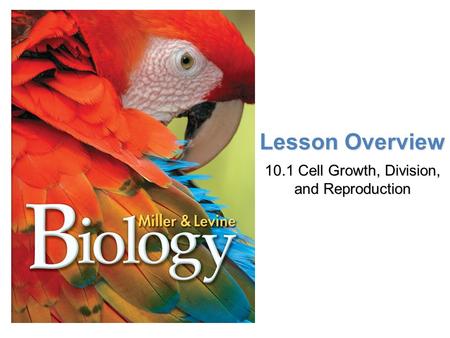 Cell Growth Division And Reproduction Miller And Levine Biology Ppt Download
