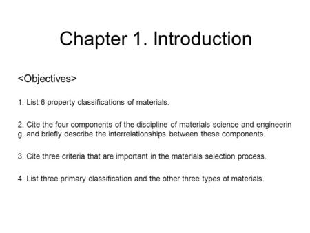 Chapter 1. Introduction <Objectives>