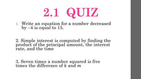 2.1 QUIZ. Interesting Fact of the Day! WAL-MART generates how much money in revenue every 7 minutes? 3,000,000.00.